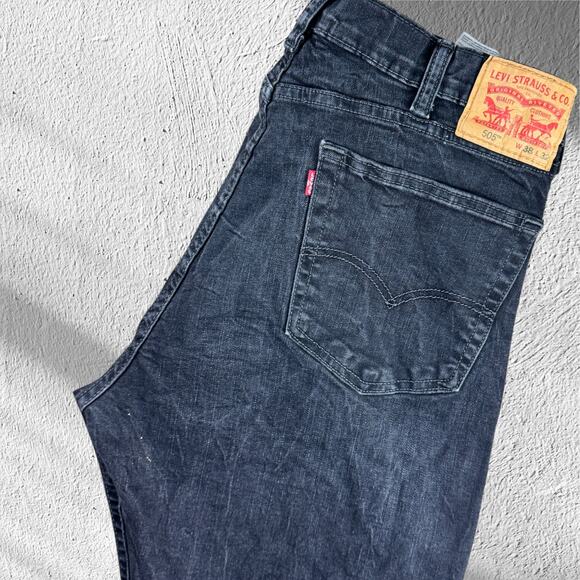 Levi's Strauss 505 Black Jeans Men's W38xL32 - Picture 5 of 5